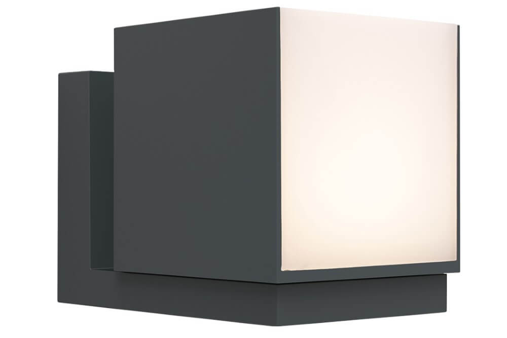 Lutec Design wandlamp antraciet Cuba enkel - 5193803118