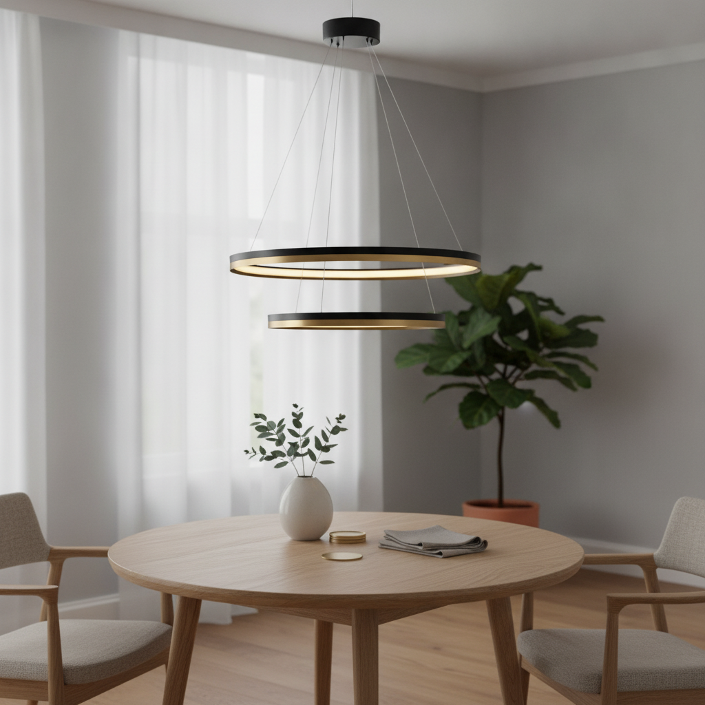 Lyora Hanglamp Cantria zwart met goud Ø 80cm - 110247