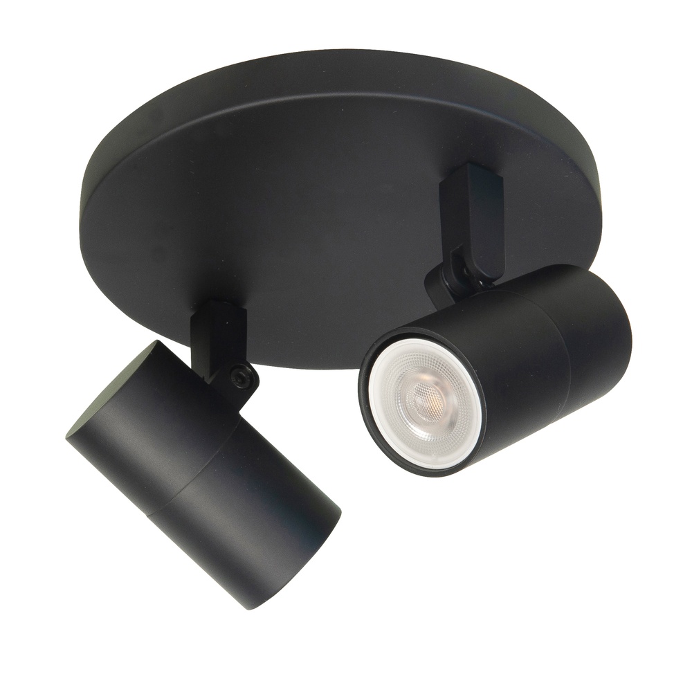 Highlight Zwarte opbouwspotPiccolo 2-lichts - S7441.01