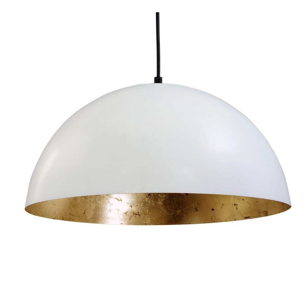 Masterlight Grote hanglamp Industria Gold 40 wit met gouden binnenkant - 2198-06-08-S