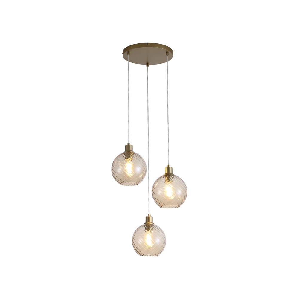 Searchlight HanglampRadiance 3-lichts goud - 44520-3CP