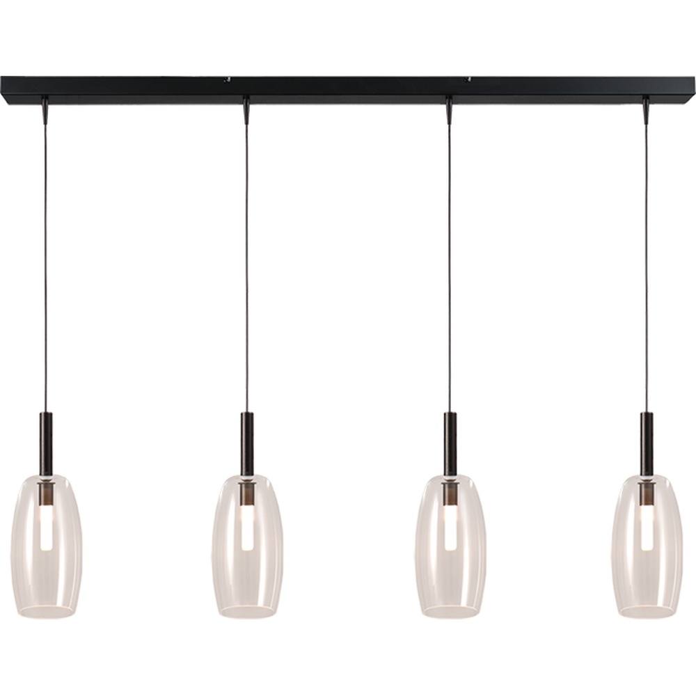 Masterlight 4L hanglamp Ø 11,5cm Lido Olive met helder glas - 2861-05-00-130-4-4