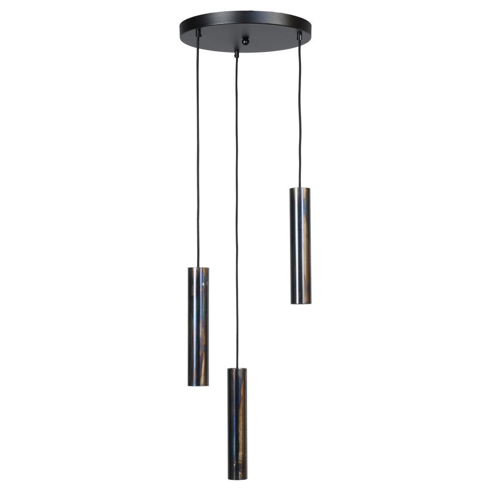 Masterlight Hanglamp Run 3-lichts zwart gunmetal - 2382-05-66-35-3