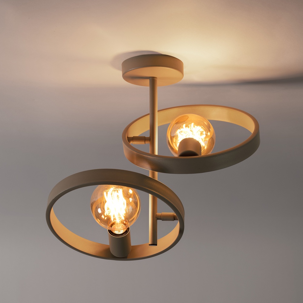Lyora Ringen plafondlampHover zand - 2x E27 - 8404/43