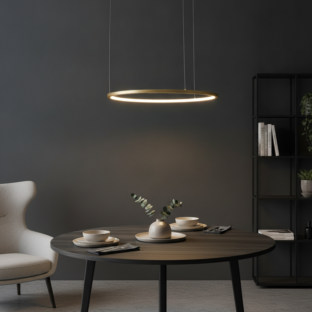 Lyora Ronde hanglampTarquin goud Ø 60cm - 110266