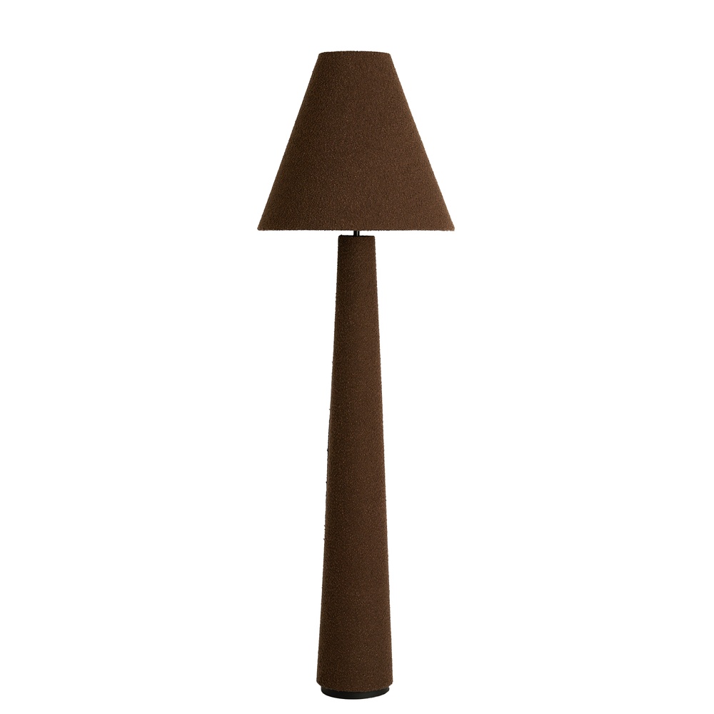 Light & Living Vloerlamp Devia Ø 50cm - bouclé - bruin - 1891661