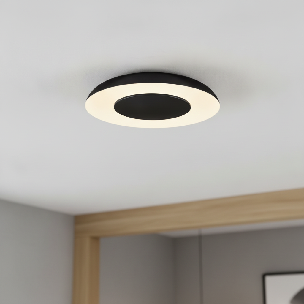 Lyora Design plafondlamp Epos Ø 40cm zwart met wit - 110918