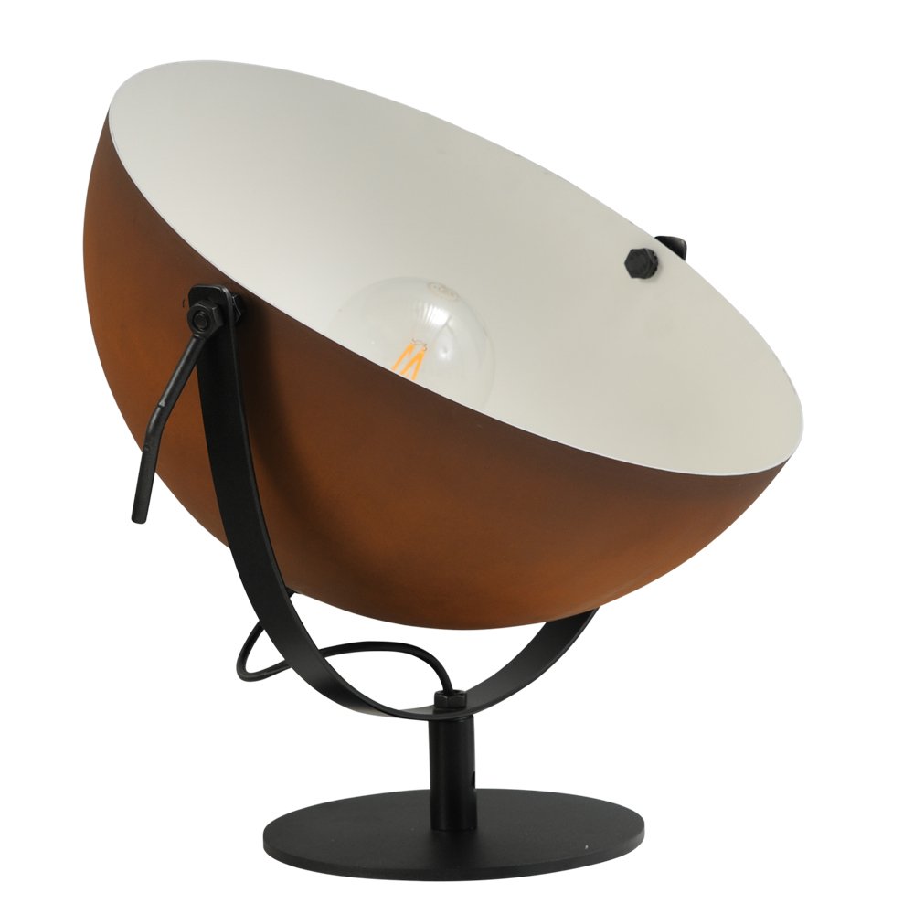 Masterlight Roestbruine Industria Uplighter 40cm met witte binnenkant - 4198-25-06-B