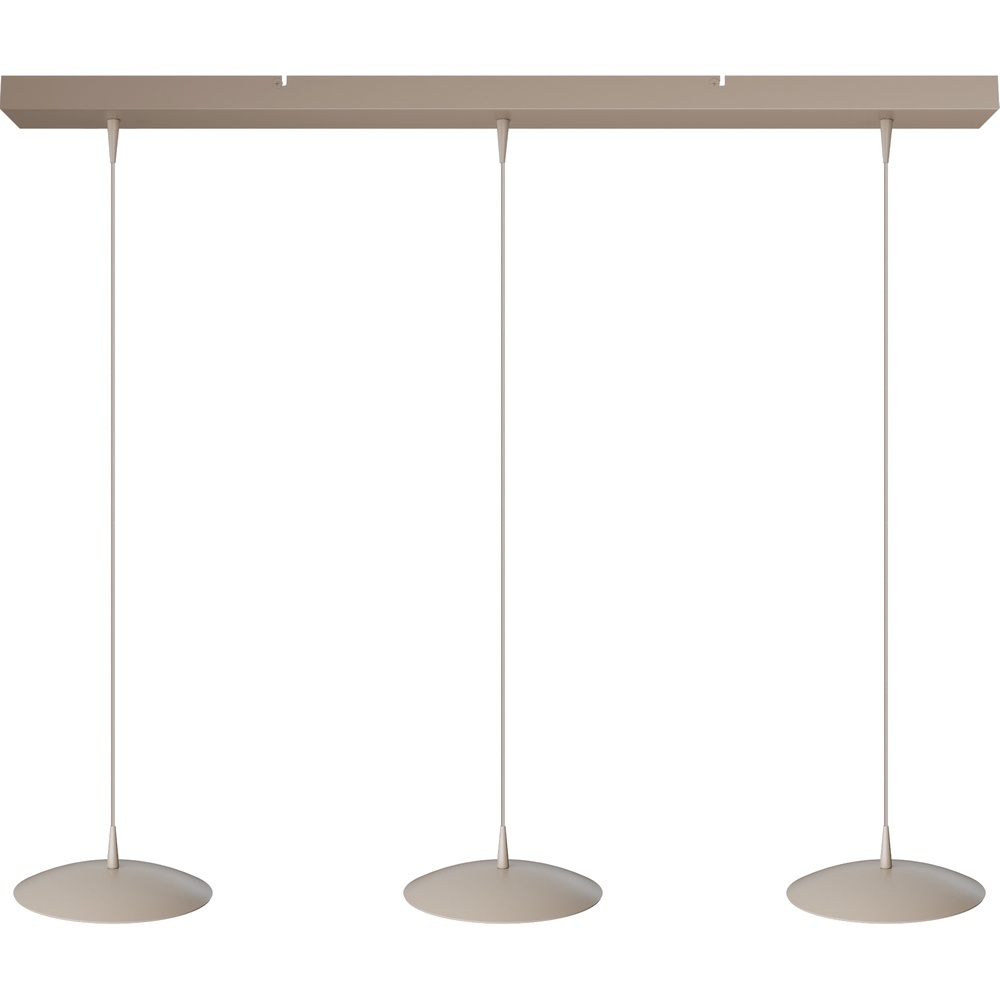 Masterlight 3-lichts hanglamp Scala 100cm beige terra Ø 20cm - 2191-36-36-100-3-20