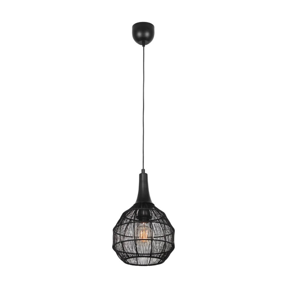 Trio Ronde hanglampSoraya Ø 26cm - zwart - 365430132