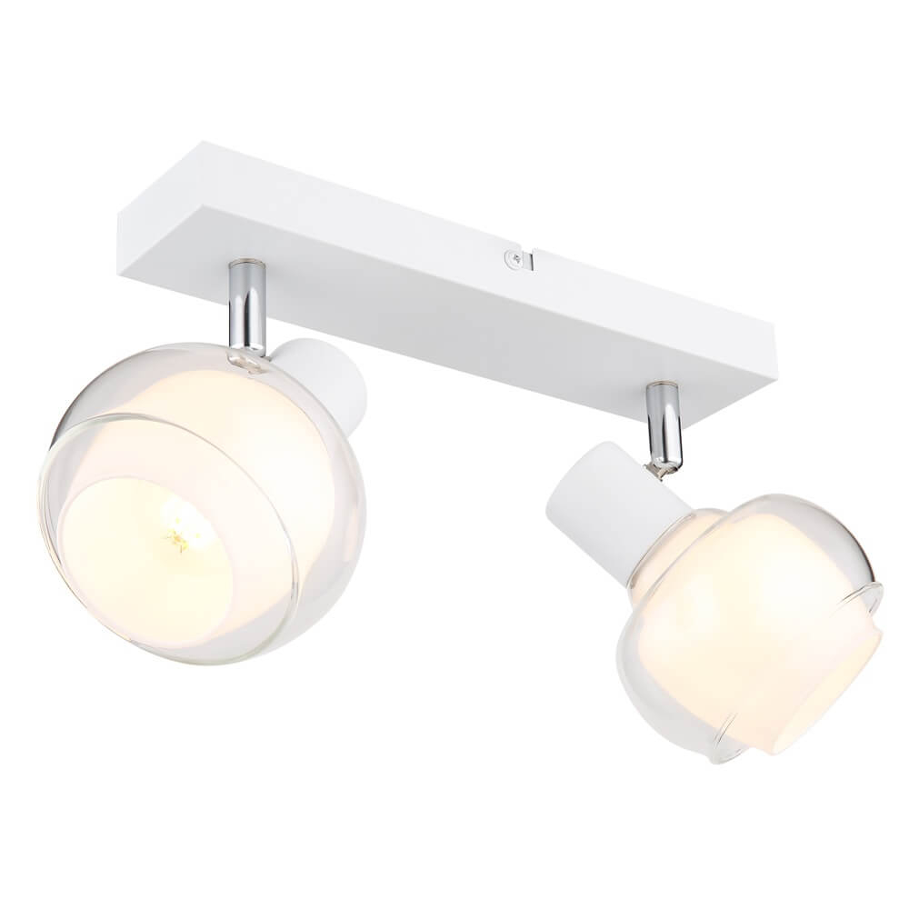 Globo Witte plafondlamp Tokki 2-lichts - 54309-2W