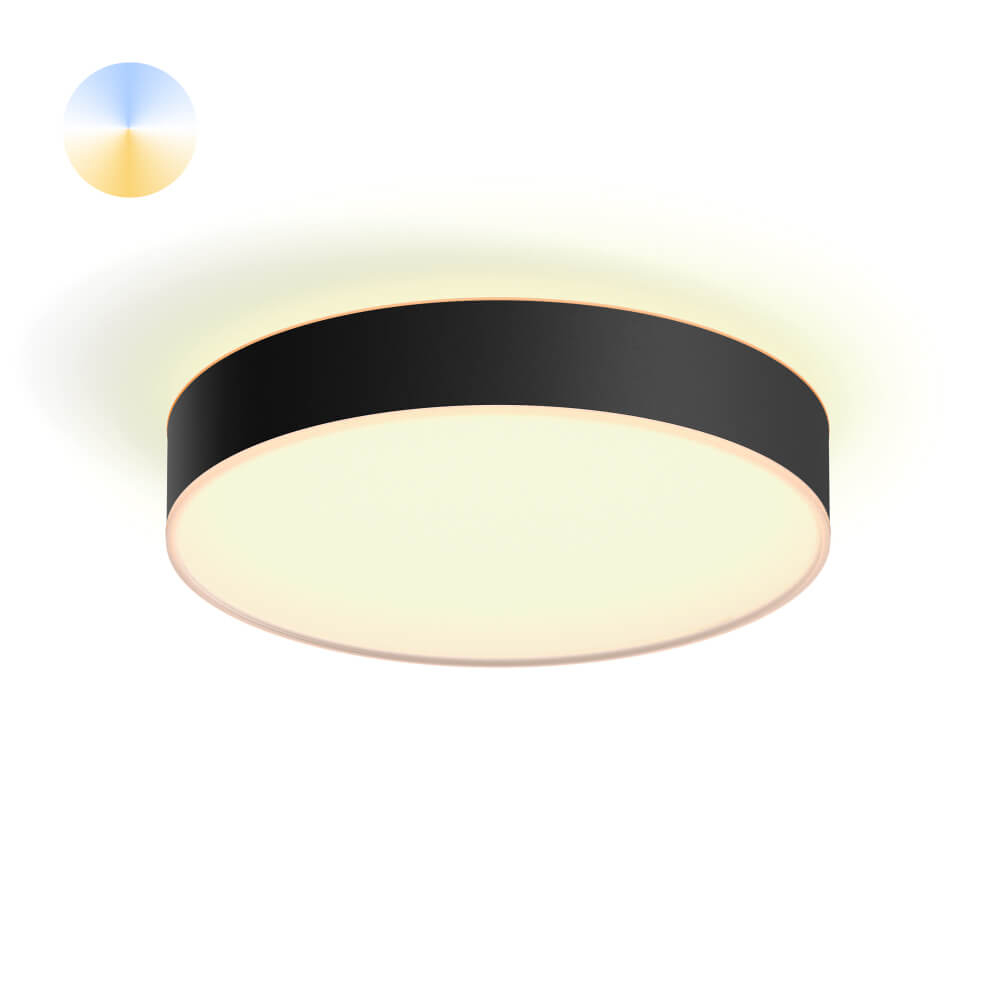 Philips PlafondlampHue Enrave M - White Ambiance Ø 38,1cm zwart - 915005996701