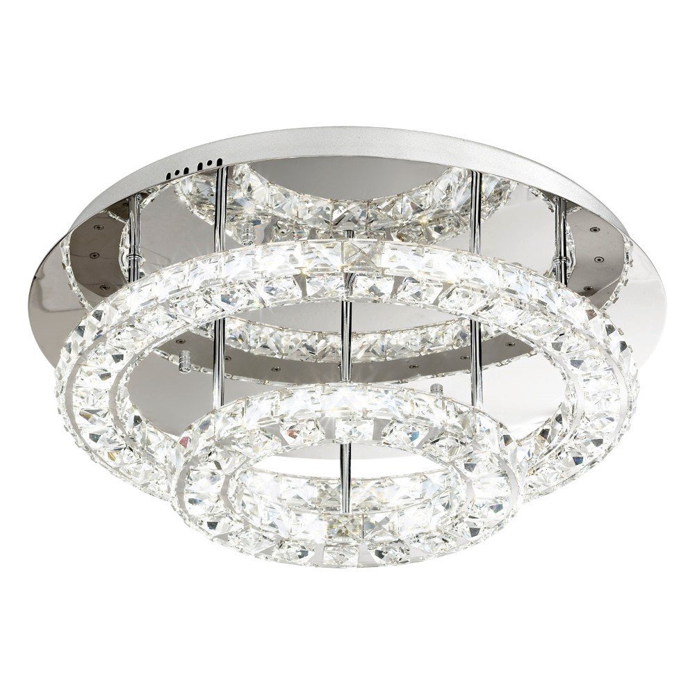 Stars of Light Kristallen plafondlamp Toneria 55cm 2-rings grijs - 39003