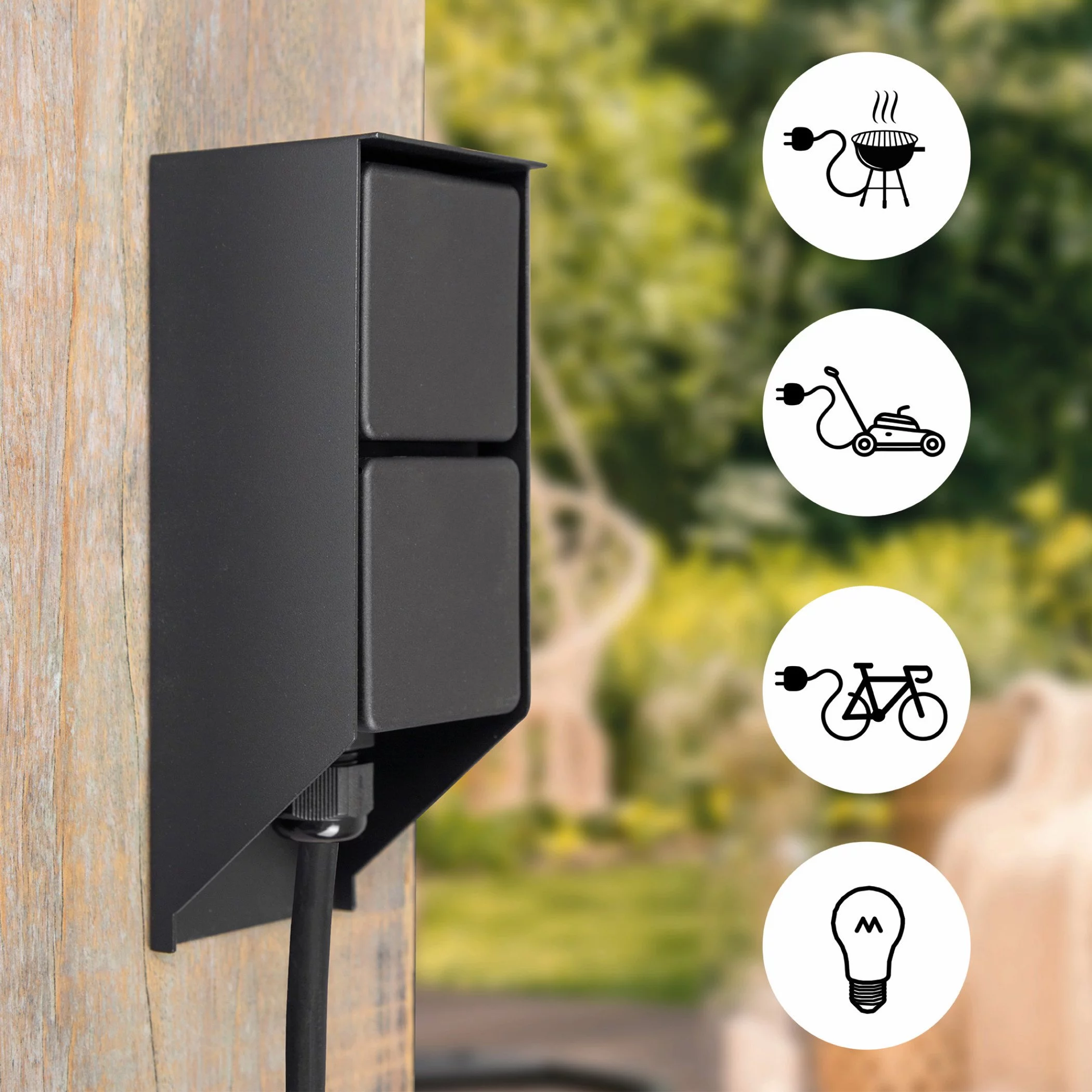 Stopcontact Double zwart KS Verlichting 8714732778404