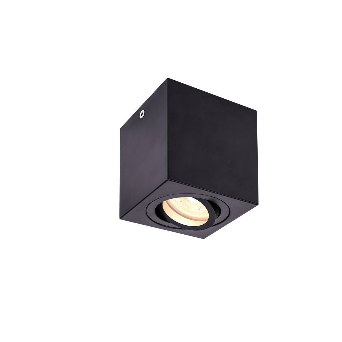 SLV Vierkante downlight Triledo GU10 8,5cm zwart - 1002013