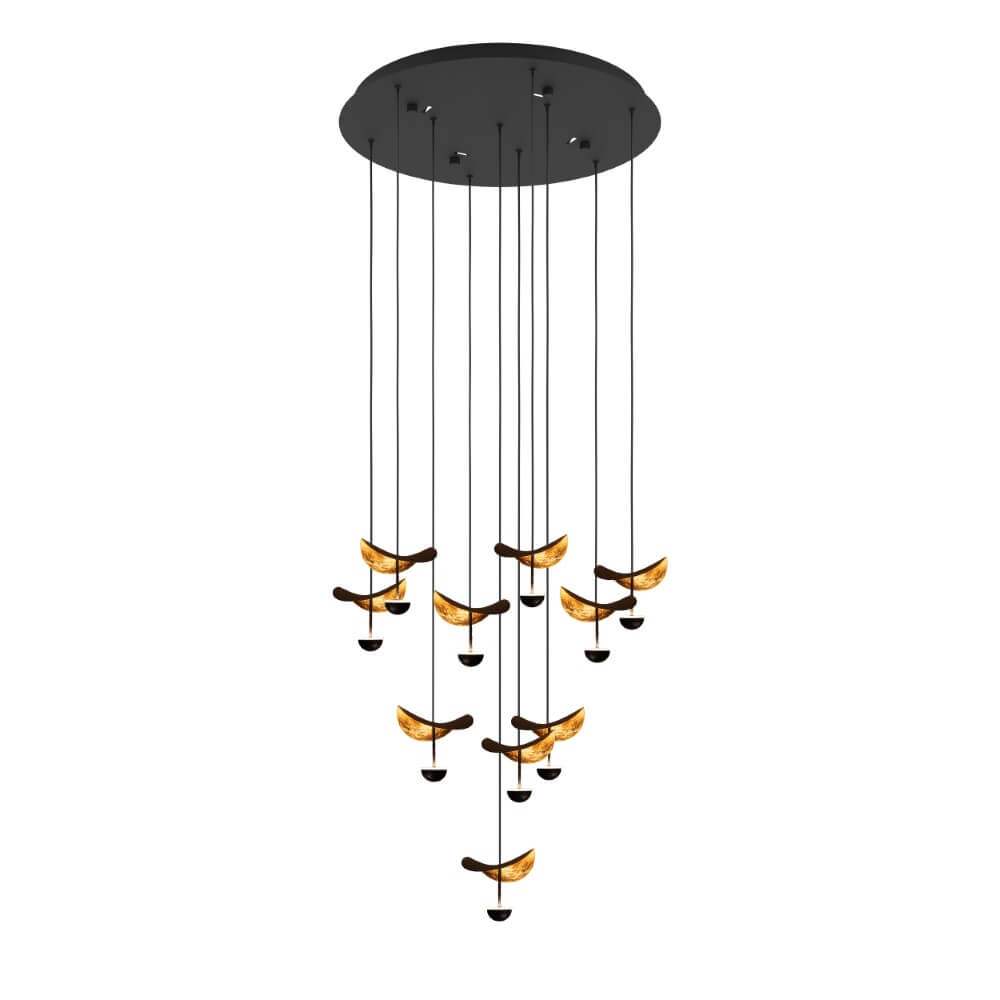 Stars of Light Hanglamp Dracera zwart met goud - 390339