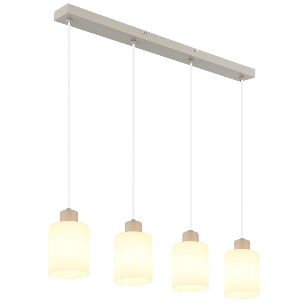 Globo 4-lichts hanglamp Trent zand bruin - 54114-4H