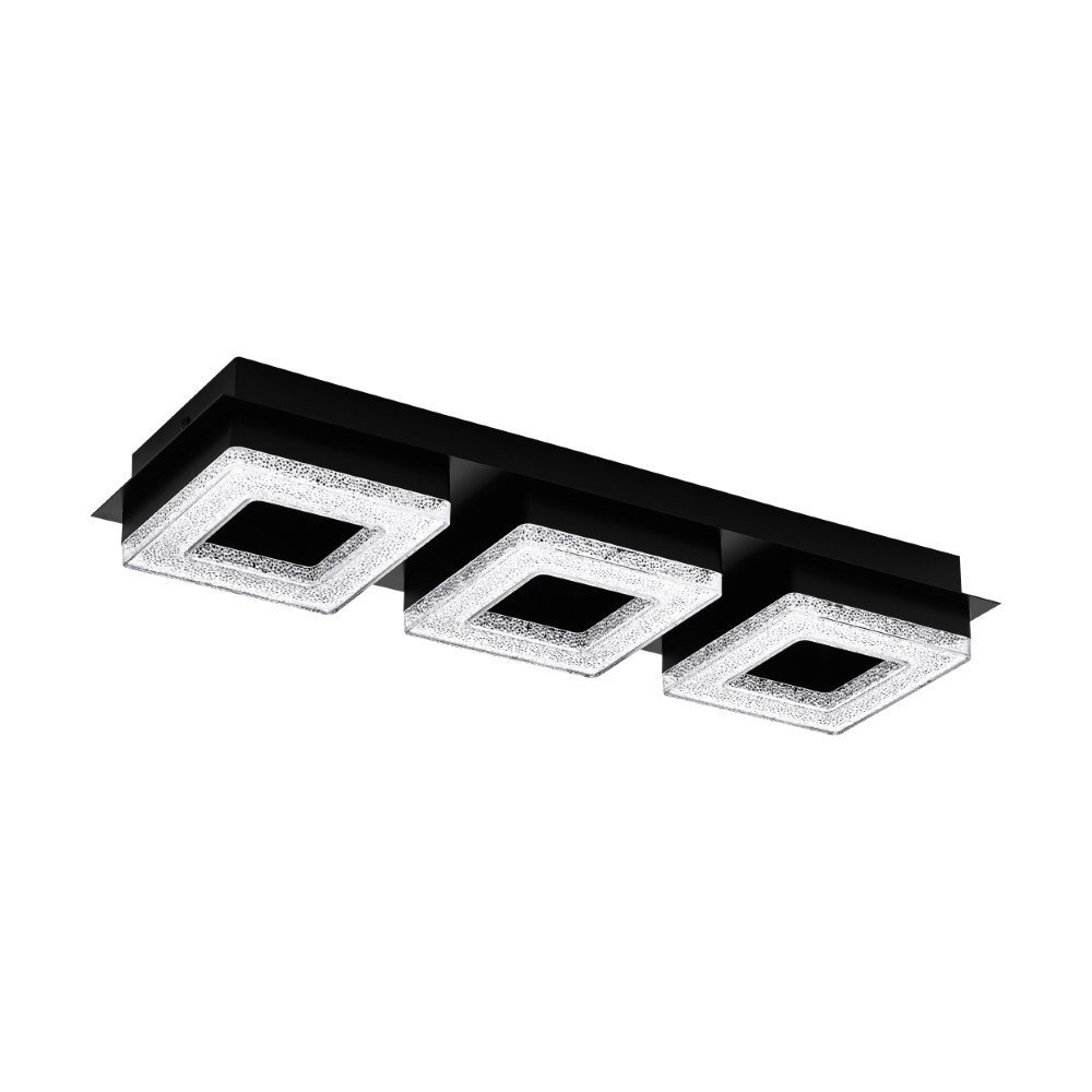 Eglo Led plafondlamp Fradelo 1 3x4w - 3000K - 46cm zwart - 99325