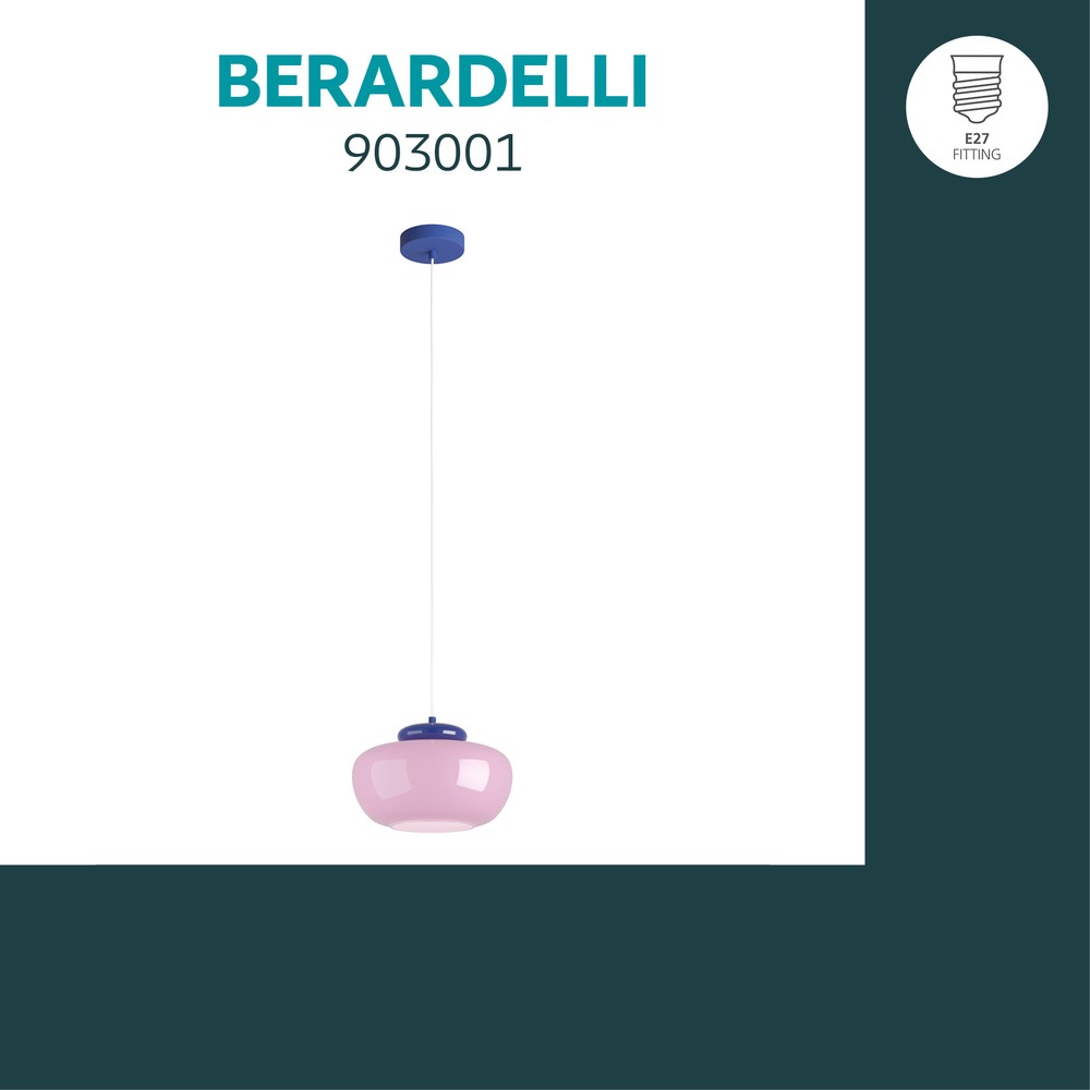 Design hanglamp Berardelli roze met blauw Ø 30cm Eglo 9008606404971
