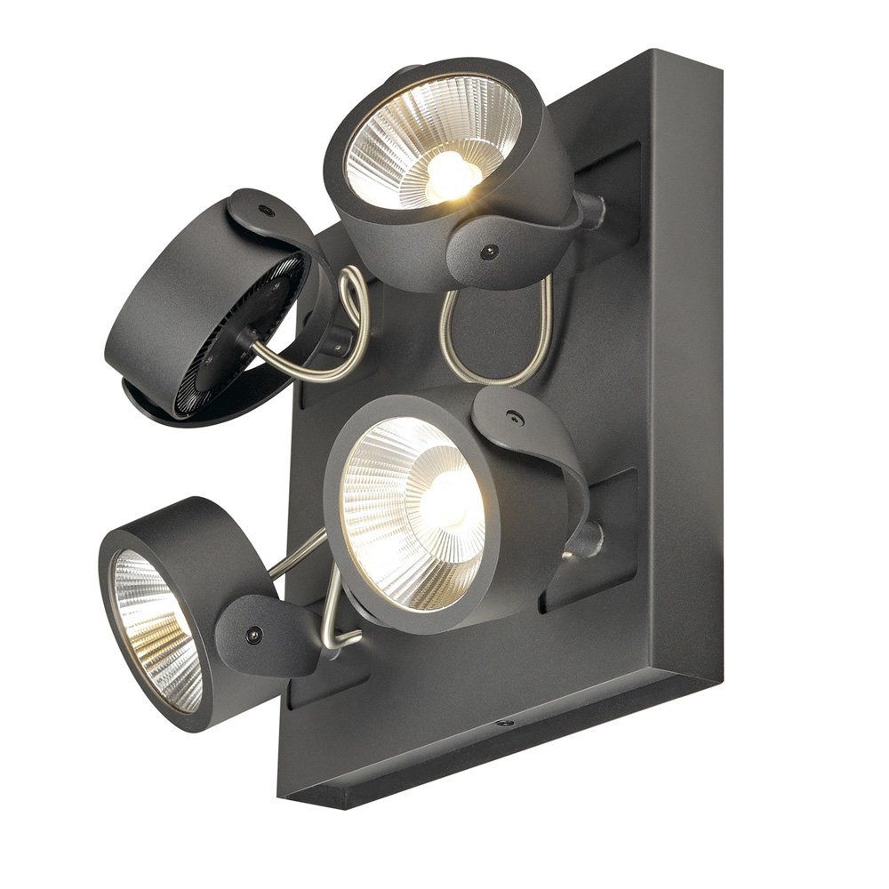 SLV Richtbare spots Kalu Led 4-lichts - 4x60w antraciet - 1000135