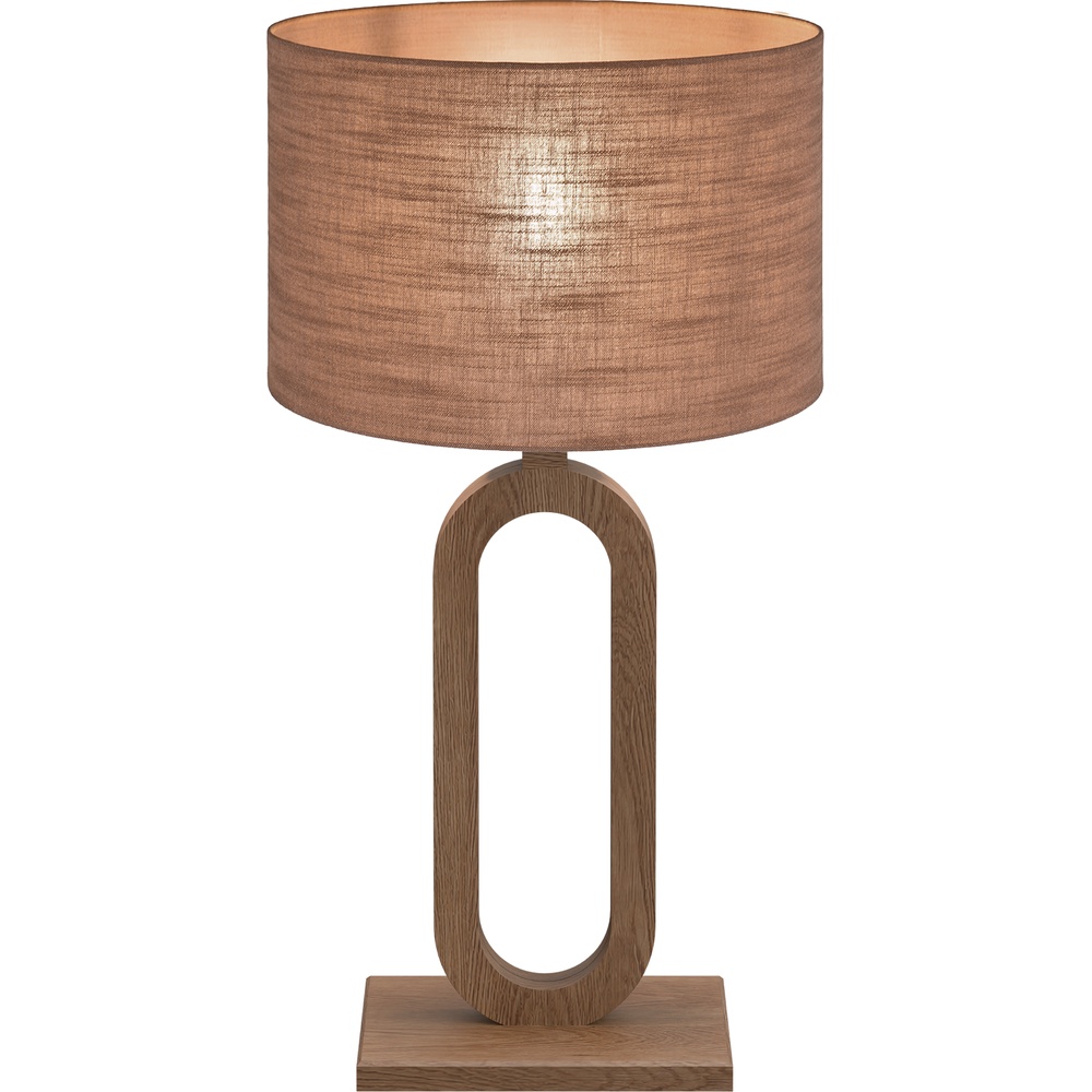 Tafellamp Sino Loop 54cm donker hout Masterlight