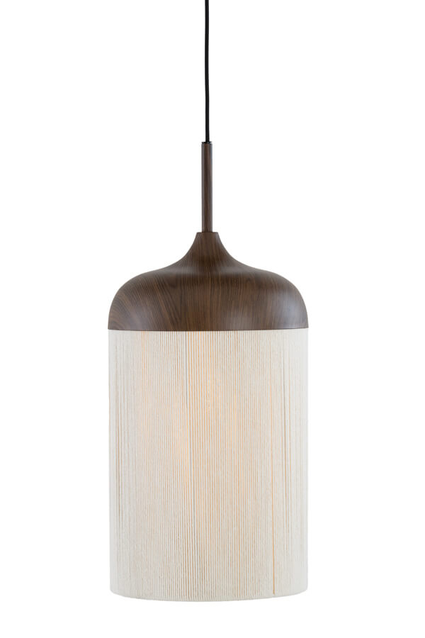 Light & Living Hanglamp Dania donkere hout print Ø 27,5cm - 2985652
