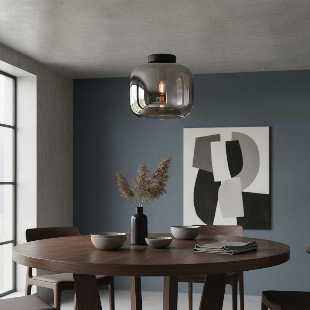 Artdelight Plafondlamp Preston-24 met smoke glas - PL PRESTON-24