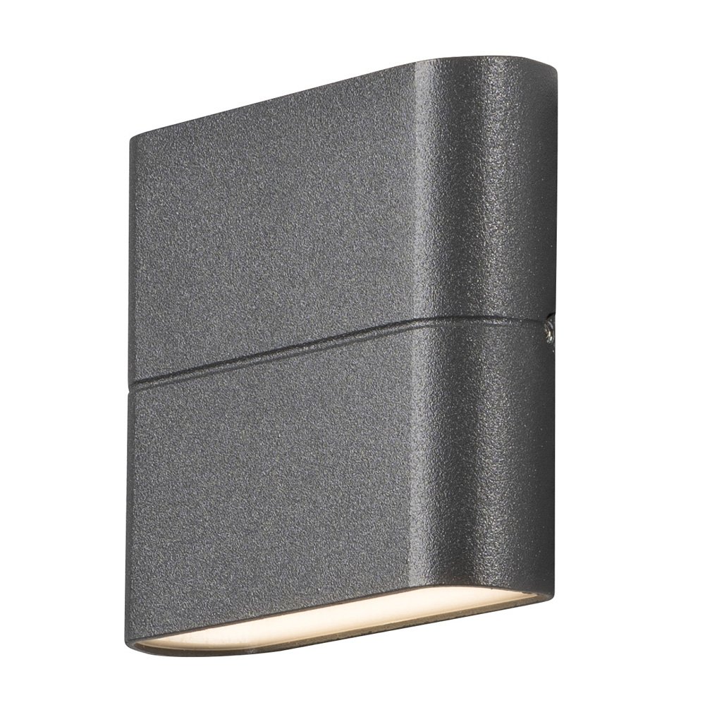 KonstSmide Vlakke up en downlighter Chieri 11cm antraciet - 7972-370
