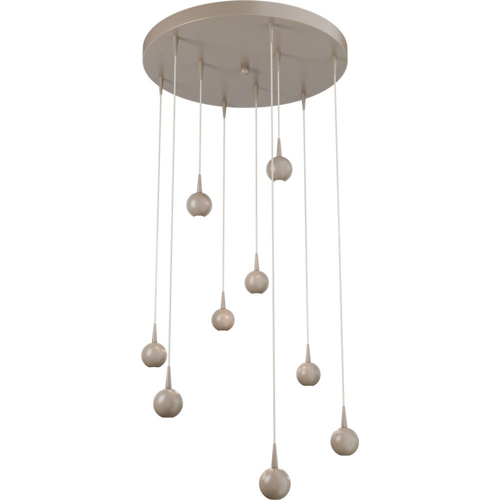 Masterlight 9-lichts hanglamp Talana beige terra Ø 50cm DTW - 2412-36-36-50-9