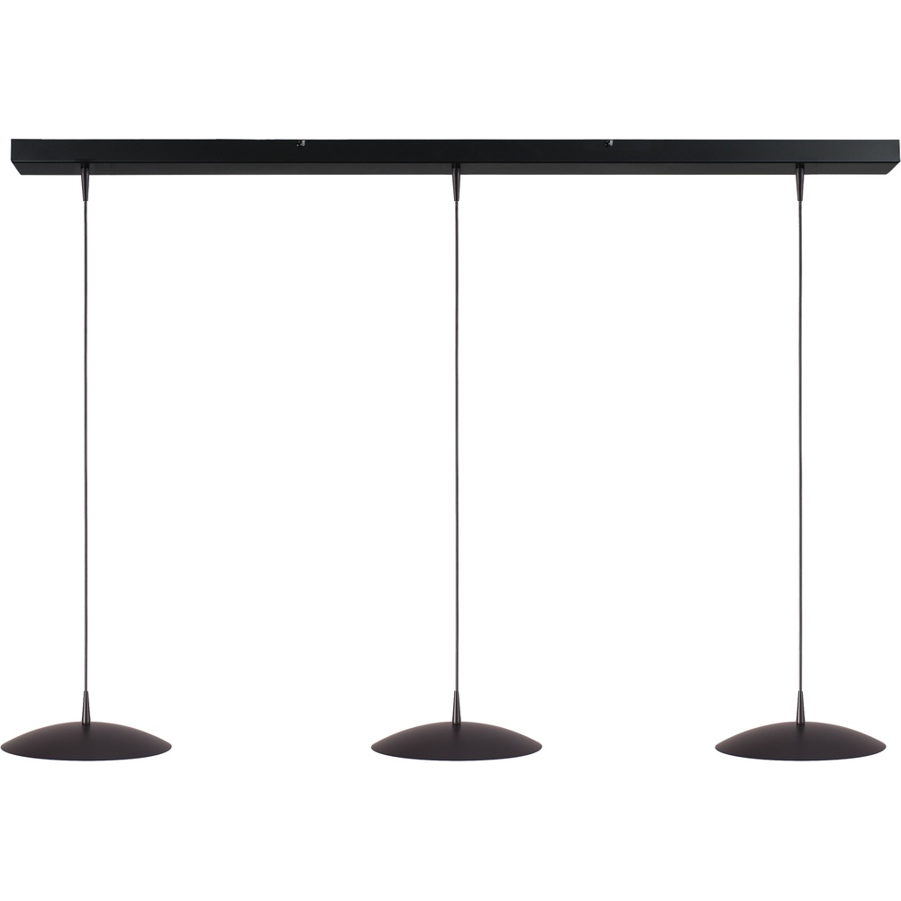 Masterlight 3-lichts hanglampScala 130cm zwart nikkel Ø 25cm - 2191-05-81-130-3-25
