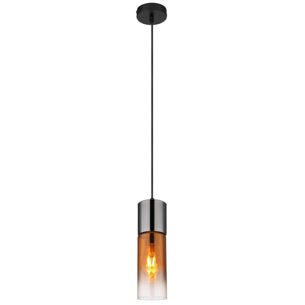 Globo Strakke hanglamp Annika enkel gunmetal - 21000HG