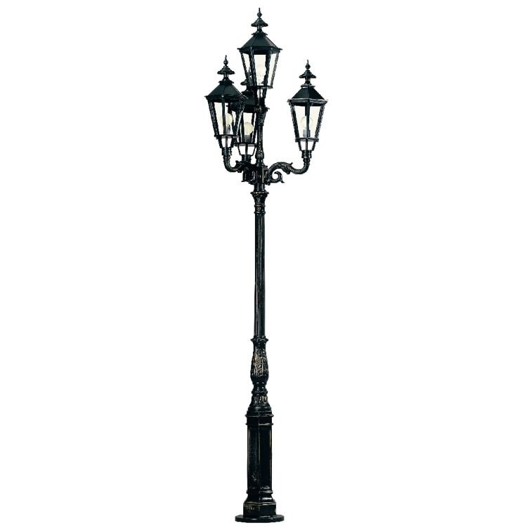 KS Verlichting Nostalgische lantaarnBrussel 4-lichts - zwart - 501
