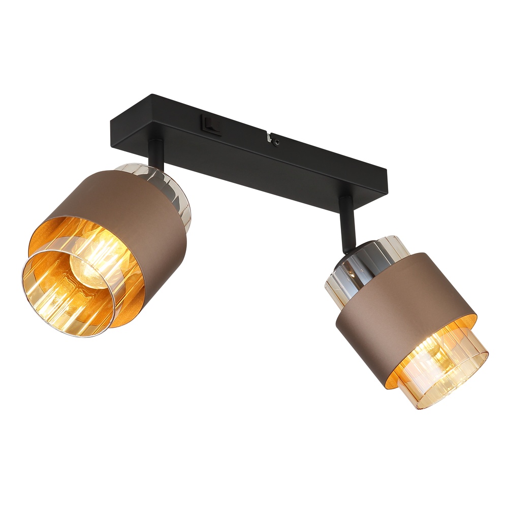 Globo Design plafondlamp Milley 2-lichts zwart - 15560-2C