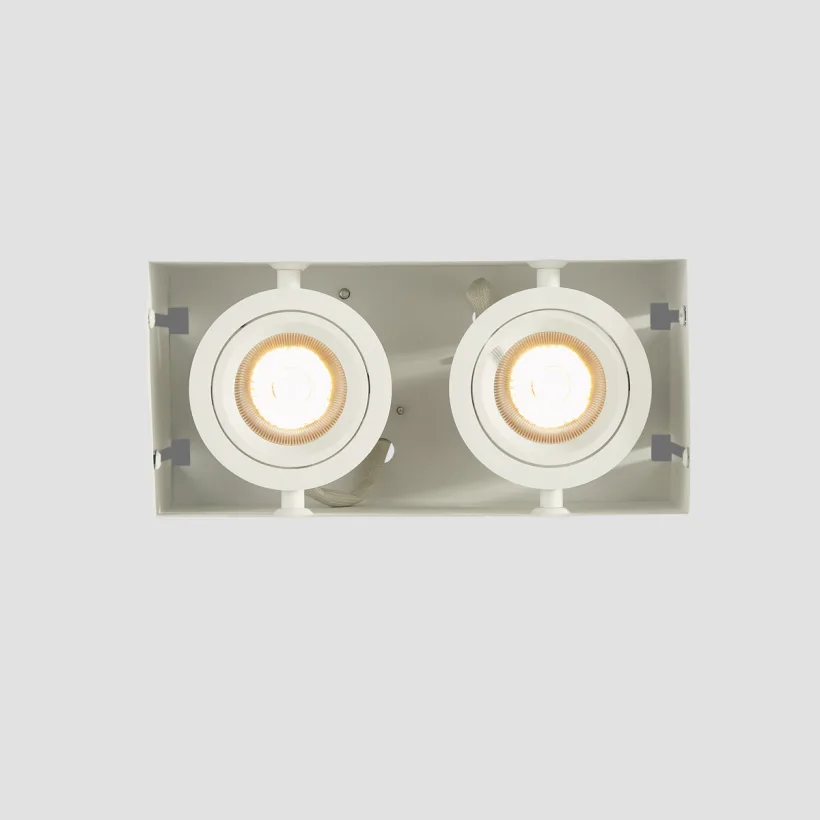 Trimless inbouwspot Sablons 2-lichts wit Lyora