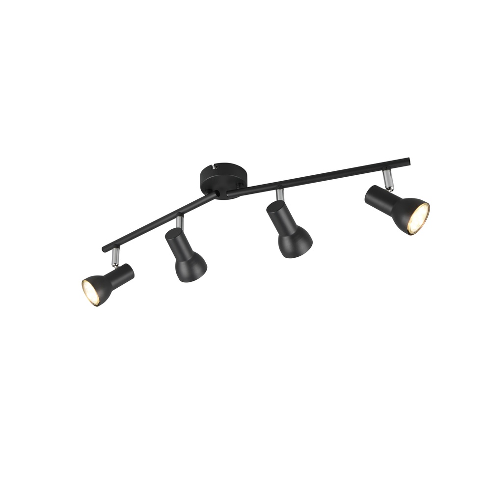 Trio PlafondlampCantar zwart 4-lichts - R81794032