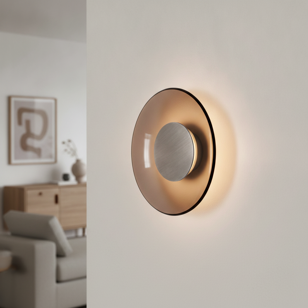 Lyora Wandlamp Esti bruin glas Ø 32cm - 110953