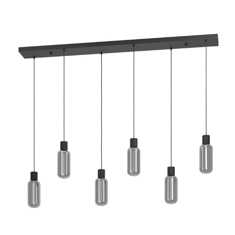 Eglo 6-lichts hanglamp Majone zwart - 901006