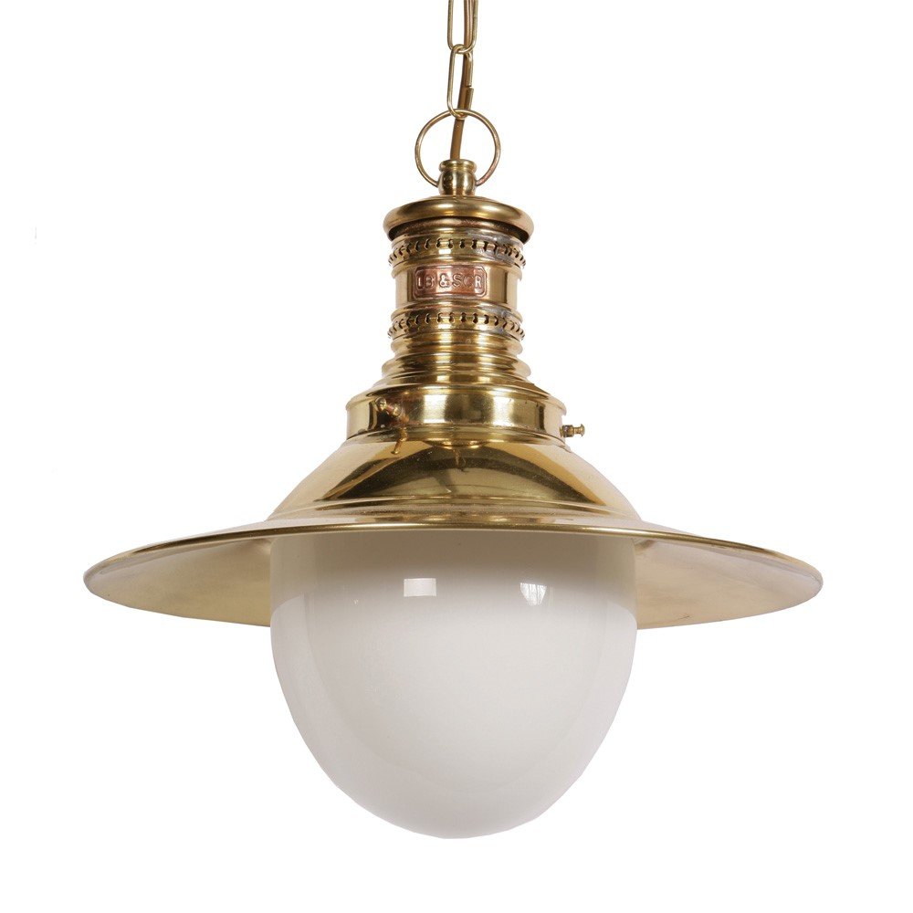 Limehouse Antieke hanglamp Victoria Station antiek koper (ANT) - 437