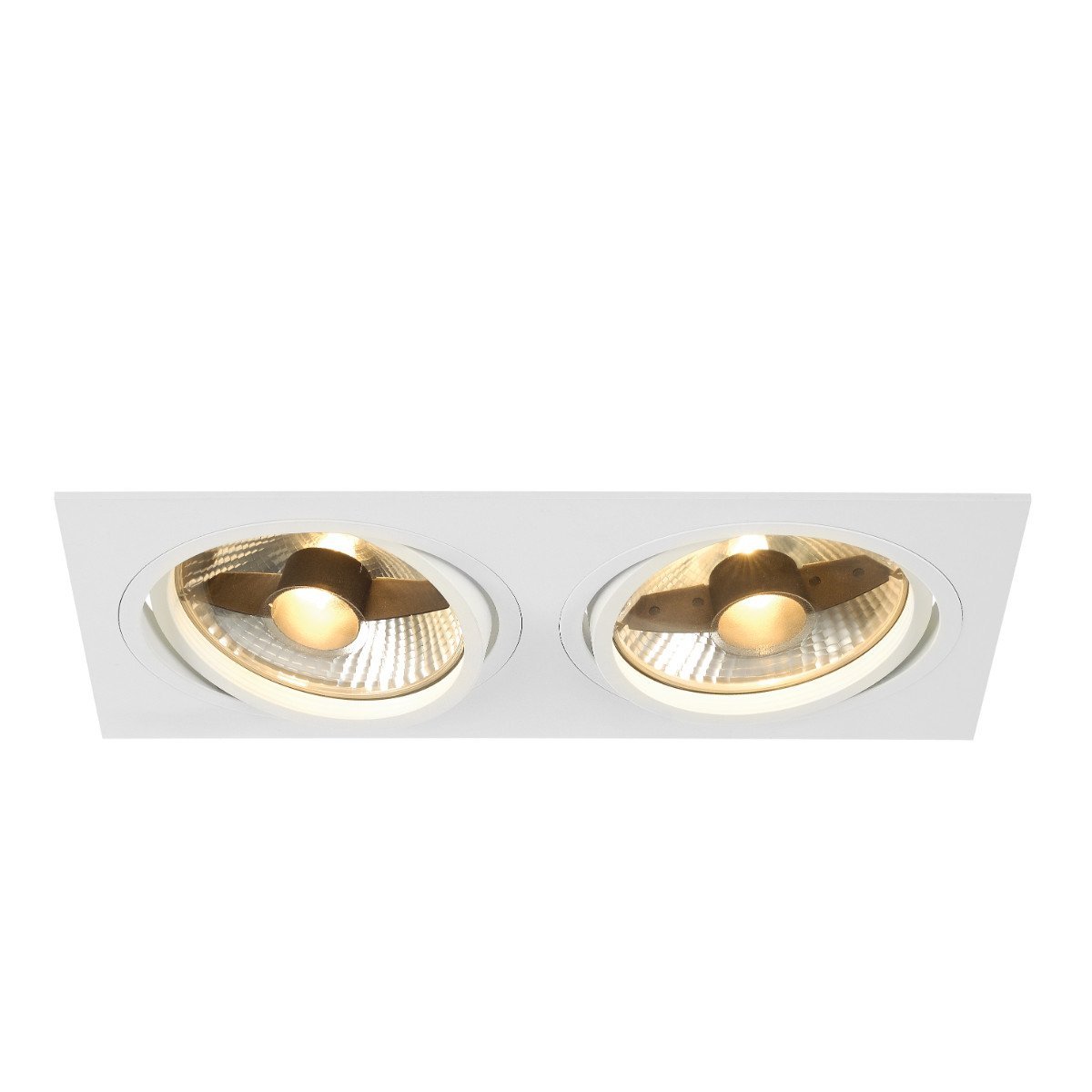 SLV Inbouwspot New Tria ES111 2-lichts wit met klemveren - 113841