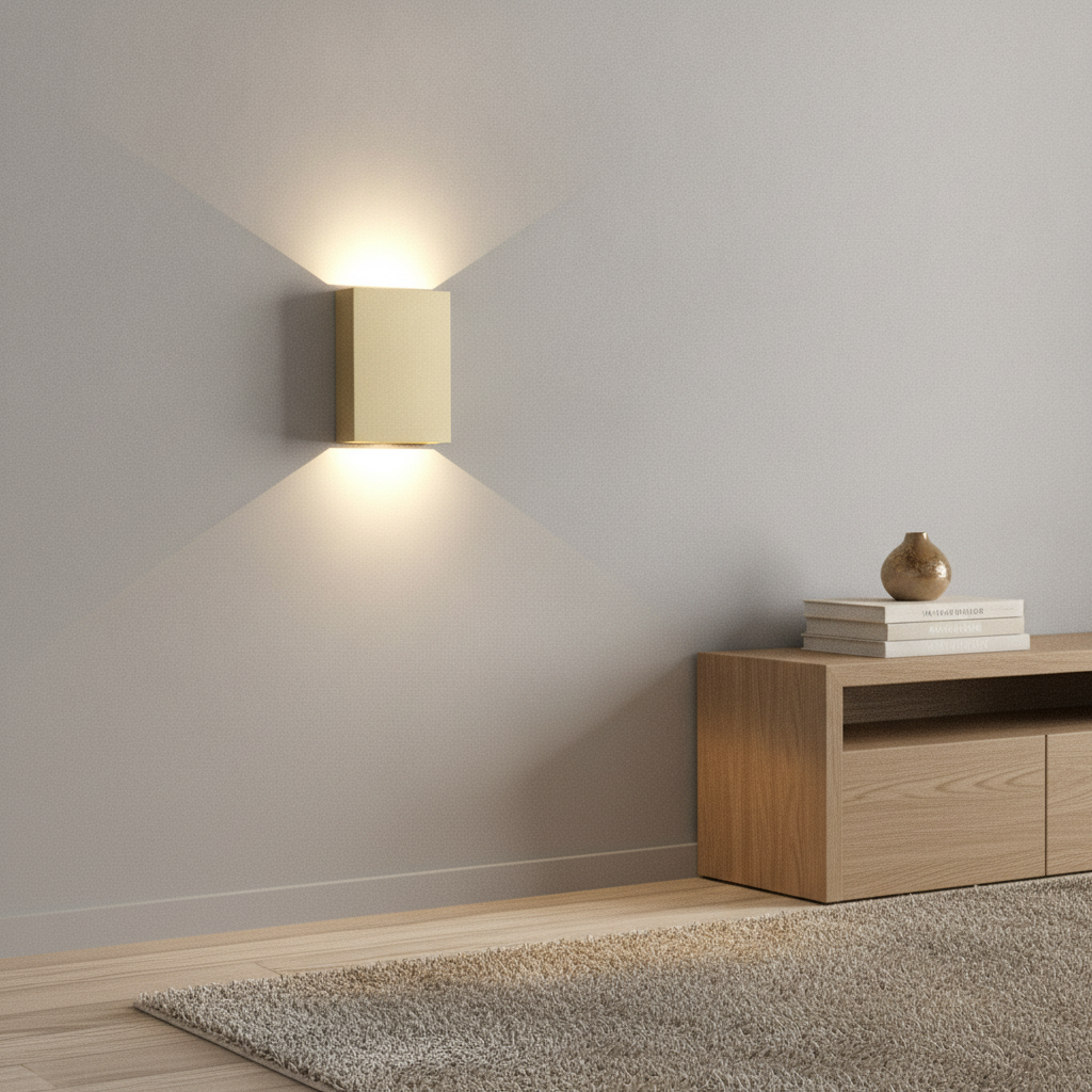 Artdelight Strakke wandlamp Memphis geborsteld goud - WL MEMPHIS GG