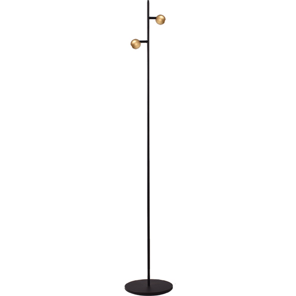Masterlight 2-lichts vloerlamp Talana zwart met goud - 1410-05-02-2
