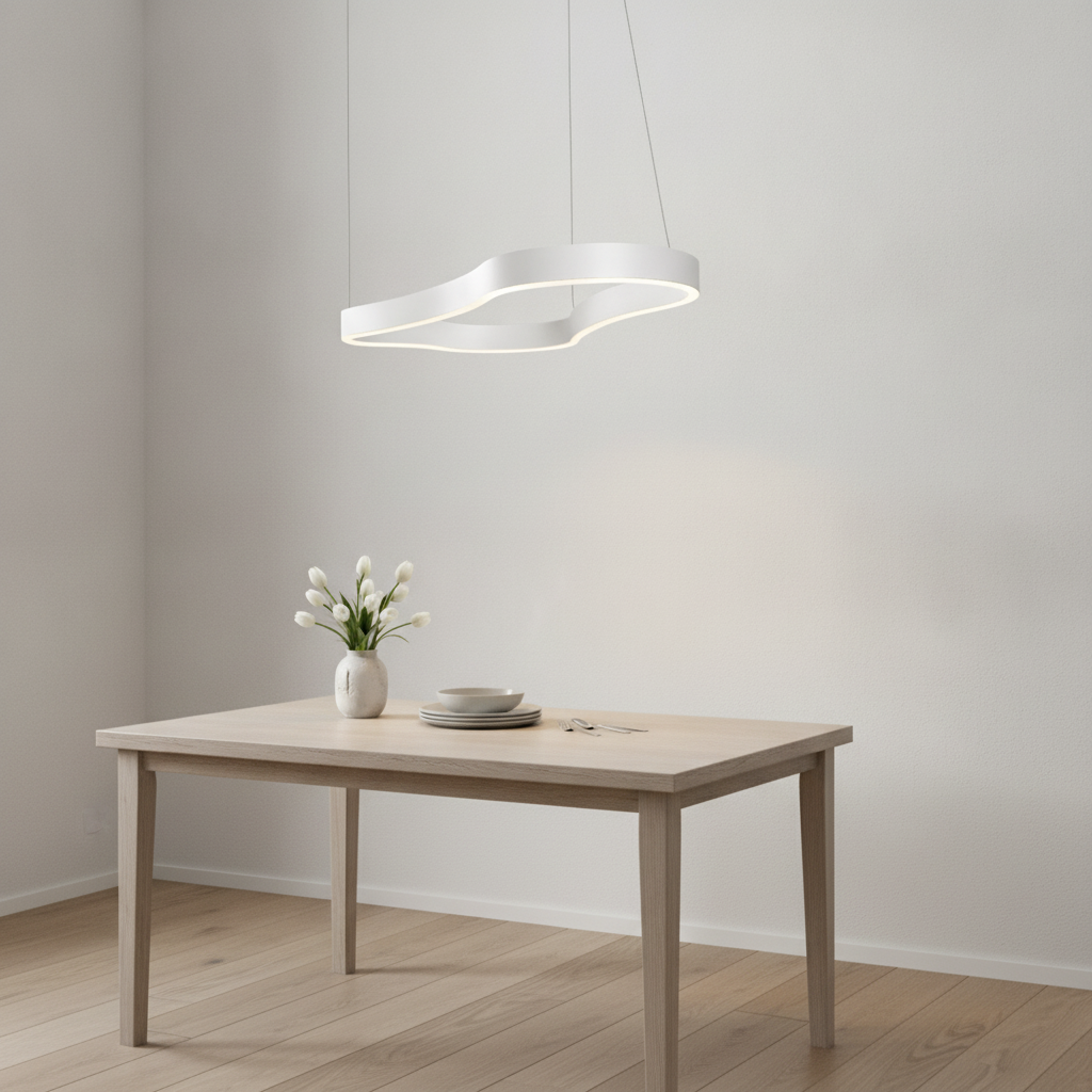 Lyora Natuurlijke vorm hanglampDussa wit 90cm - 9345690