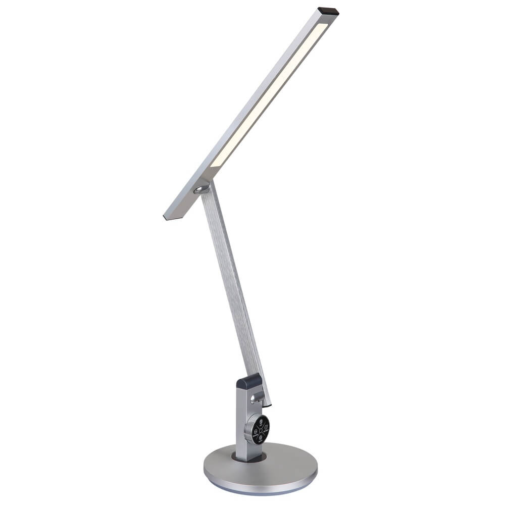 Globo Bureaulamp Solana zilvergrijs - 58442