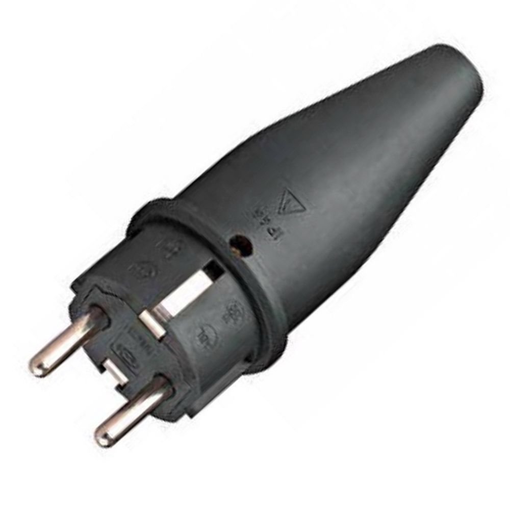 Beslight Rubber stekkerPlug 230v met randaarde - 56050 afbeelding