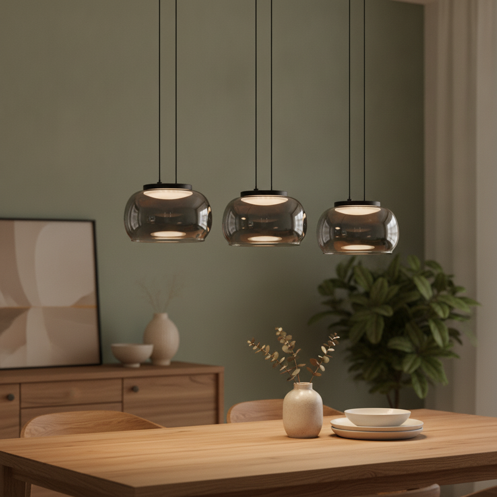 Lyora Moderne hanglamp Bios 3-lichts zwart - 110955