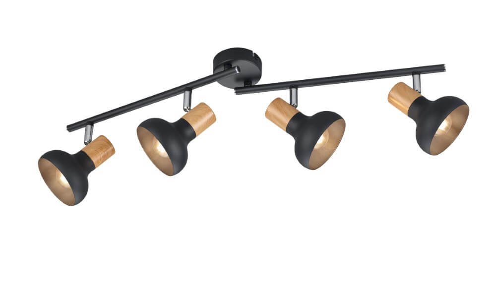 Trio PlafondlampLatika 4-lichts zwart - R81524032