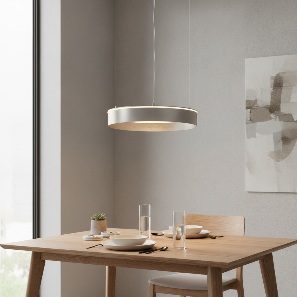 Lyora Moderne hanglampOlivia nikkel Ø 60cm - 9040005