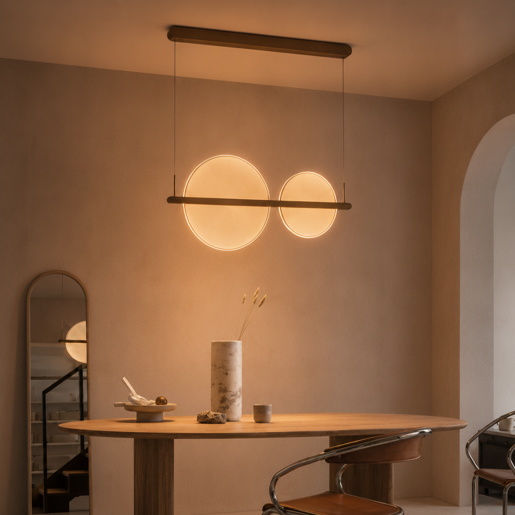 Lyora Strakke hanglampNoah koffie bruin - 110175