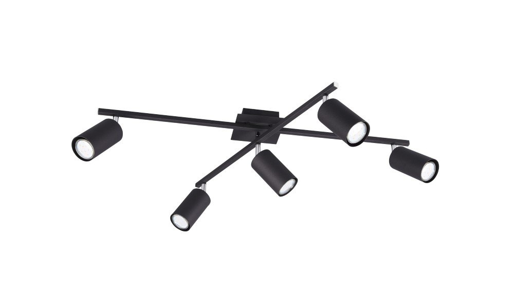 Trio PlafondspotsMarley 5-lichts mat zwart - 612400532