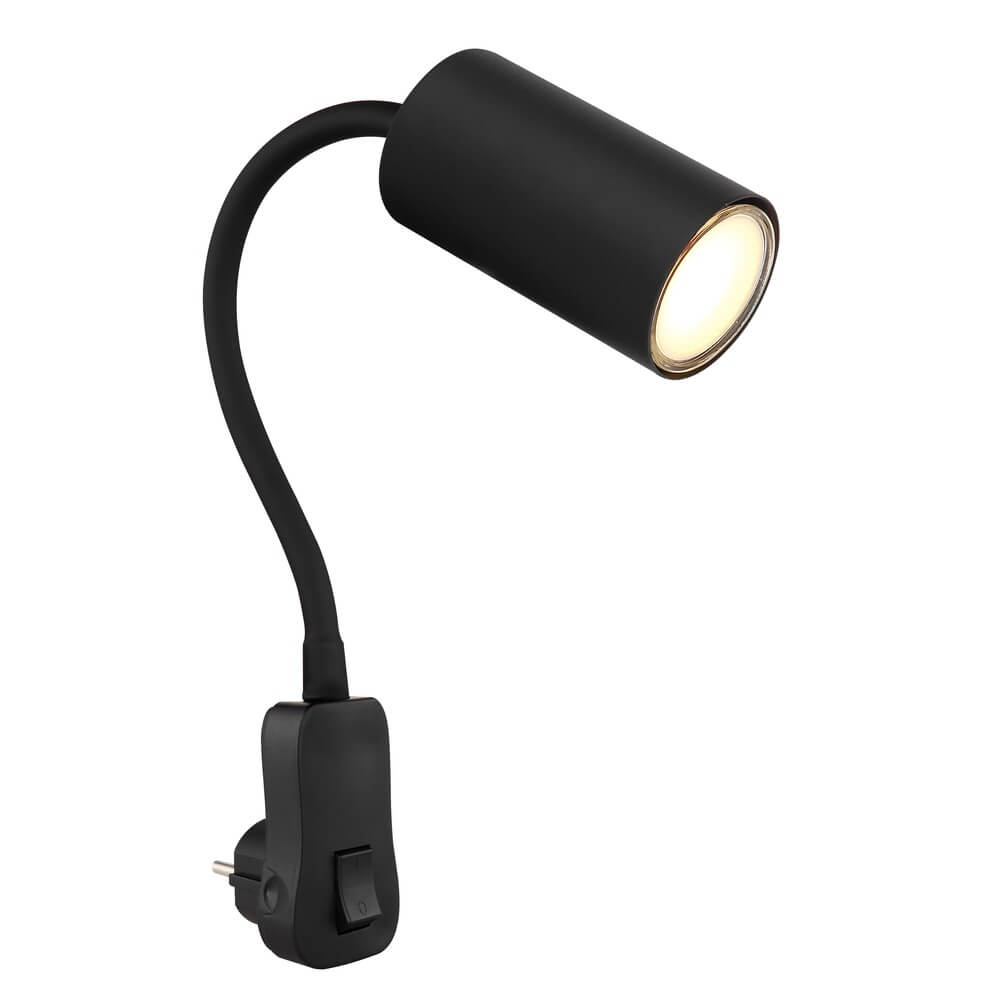 Globo Zwarte lamp Robby stopcontact - 57911DPB